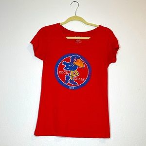 KU college vintage Jayhawk tshirt